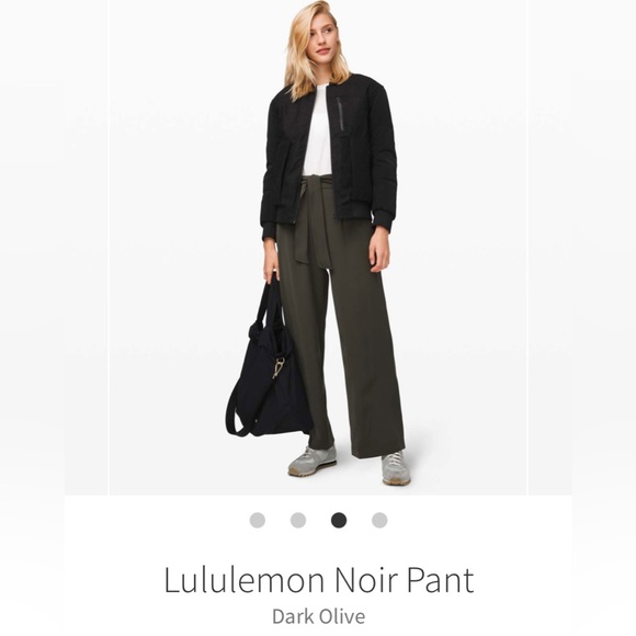 lululemon athletica Pants - Lululemon Noir Pant in dark olive wide leg pants